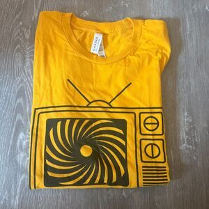 Yellow dayglow tv tshirt